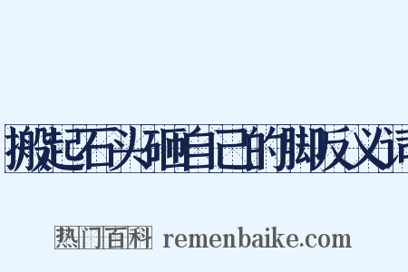 搬起石头砸自己的脚反义词是什么意思的图片